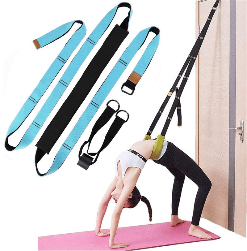 Xemz Back bend Assist Trainer - Improve Back and Waist Flexibility, Door Flexibility Stretching Strap, Home equipment for Ballet, Dance, Yoga, Gymnastics, Cheerleading, Splits (lake blue) - Image 1